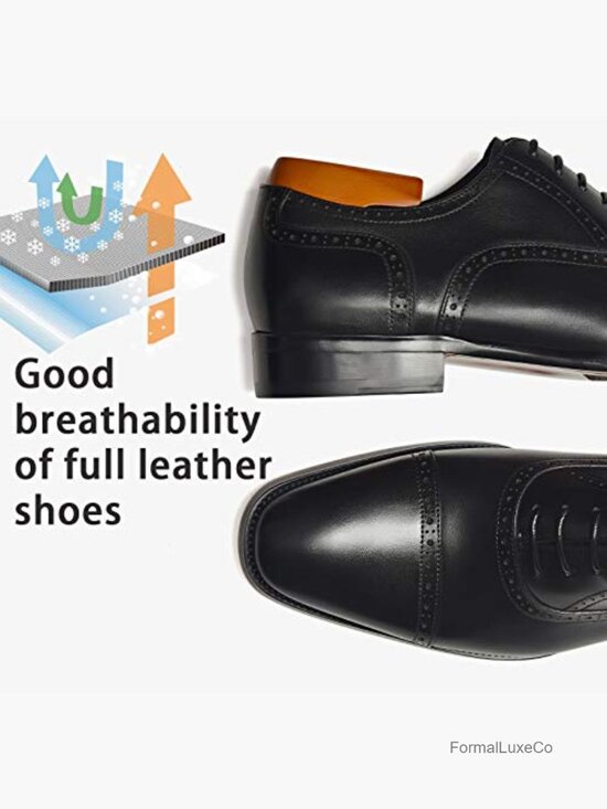 Men\'s Leather Oxford Dress Shoes Formal Lace-Up Comfort main image 7